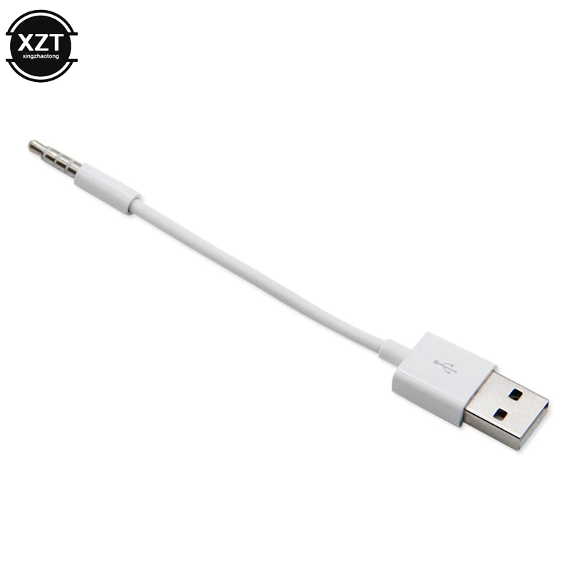 

3.5mm Jack to USB 2.0 Data Sync Charger Transfer Audio Adapter Charging Cable for Apple iPod Shuffle 3rd 4th 5th 6th 7th MP3