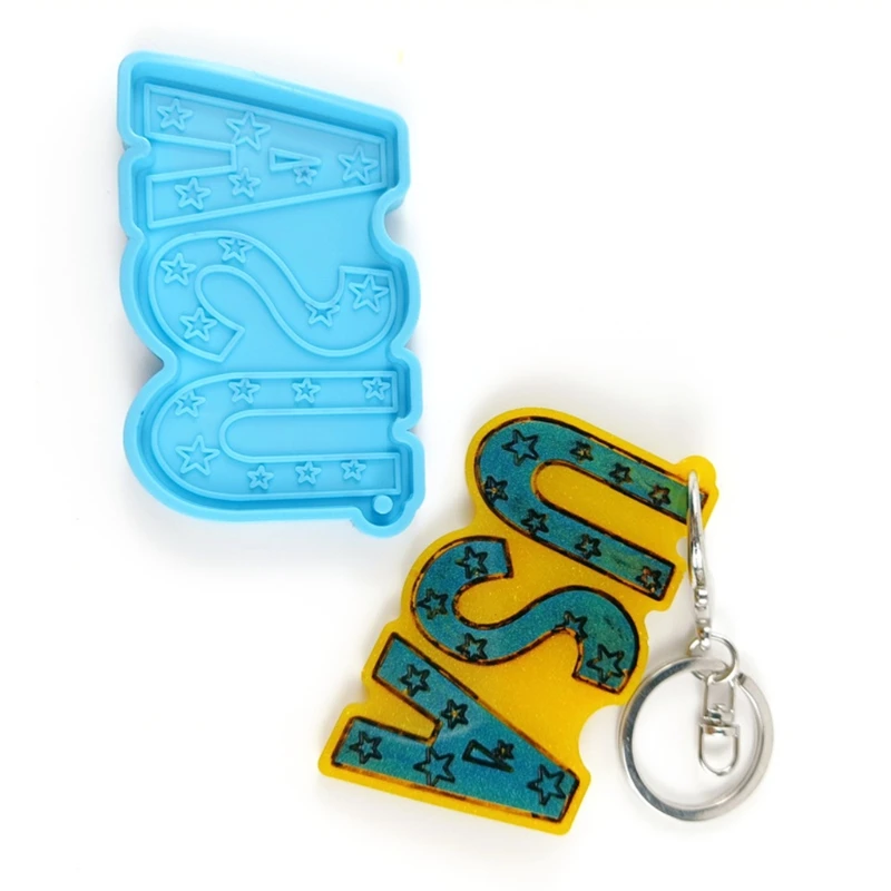 Letters USA Keychain Epoxy Resin Mold Handmade Necklace Pendant Silicone Mould DIY Crafts Jewelry Casting Tools 69HB
Letters USA Keychain Epoxy Resin Mold Handmade Necklace Pendant Silicone Mould DIY Crafts Jewelry Casting Tools 69HB