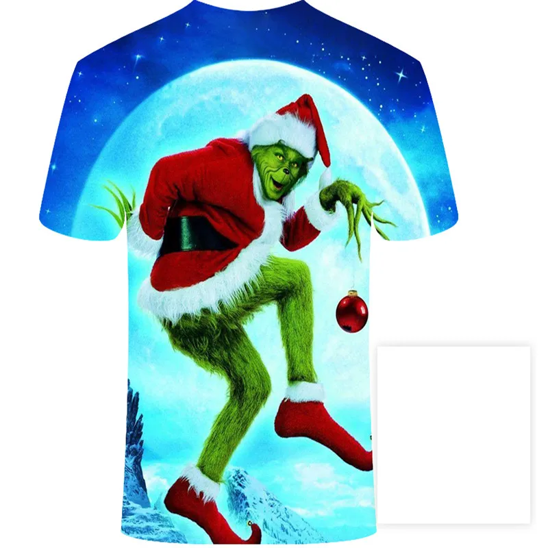 3D футболки grinch рождественские Мультяшные мультипликационные зеленые толстовки