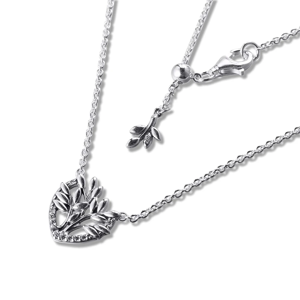 New Valentine's Day Heart Family Tree Collier Necklace 925 Sterling Silver Jewelry chain Pendant Necklaces For Women Men
New Valentine's Day Heart Family Tree Collier Necklace 925 Sterling Silver Jewelry chain Pendant Necklaces For Women Men