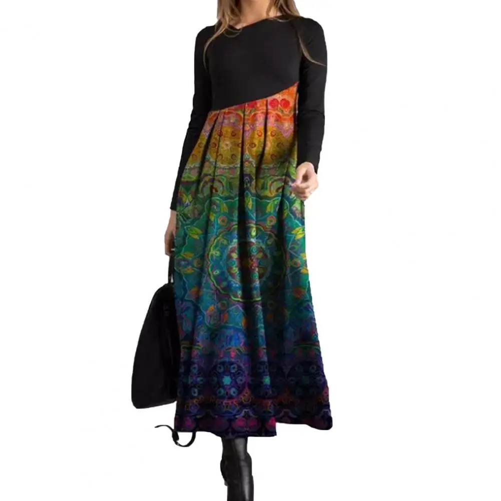 Vintage Long Dress Women Fashion Print Patchwork 2021 Autumn Winter Color Block A-line Maxi Dresses for Party
Vintage Long Dress Women Fashion Print Patchwork 2021 Autumn Winter Color Block A-line Maxi Dresses for Party