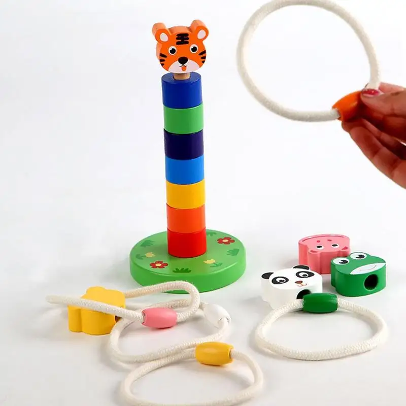 Children's Hand-eye Coordination Ferrule Toy Wooden Throwing Collar Parent-child Ring Game Wooden Early Education Puzzle
Children's Hand-eye Coordination Ferrule Toy Wooden Throwing Collar Parent-child Ring Game Wooden Early Education Puzzle