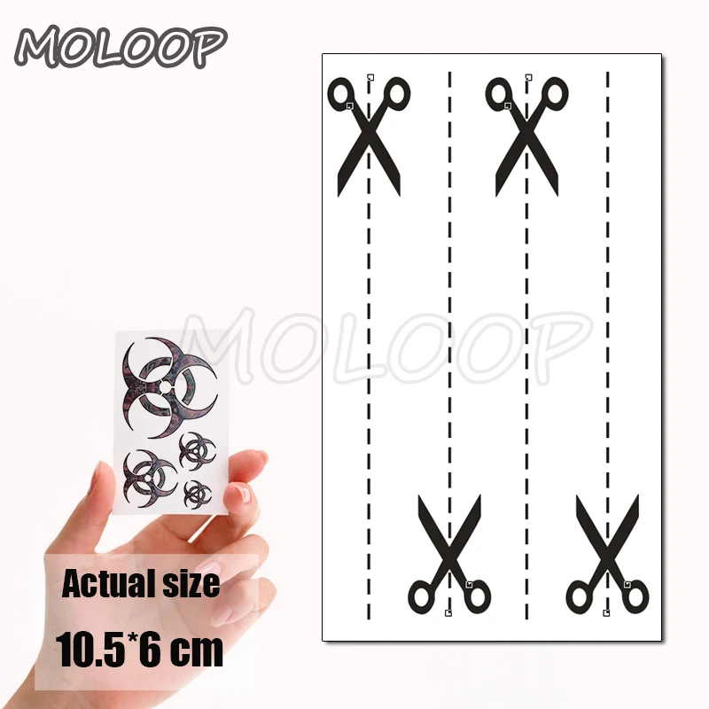 Water Transfer Tattoo Black Scissors Dotted Line Body Art Waterproof Temporary Fake Flash Tattoo for Man Woman Kid 10.5*6cm
Water Transfer Tattoo Black Scissors Dotted Line Body Art Waterproof Temporary Fake Flash Tattoo for Man Woman Kid 10.5*6cm