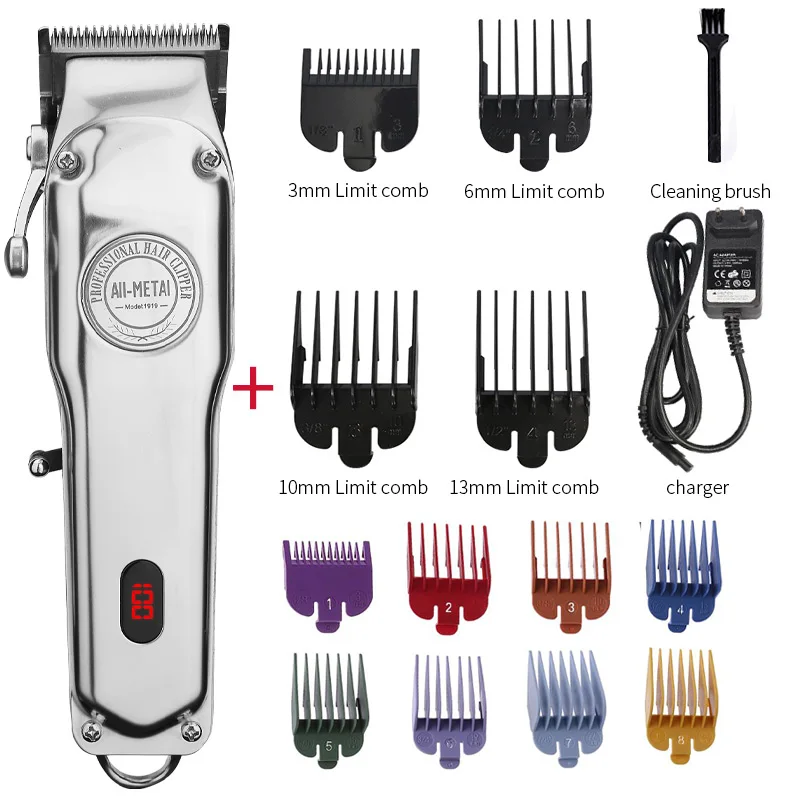 All-Metal Barber Hair Clipper Professional Electric Hair Trimmer Men Cordless Hair Cutter Machine Hair Cut Magic Rechargeable 
All-Metal Barber Hair Clipper Professional Electric Hair Trimmer Men Cordless Hair Cutter Machine Hair Cut Magic Rechargeable