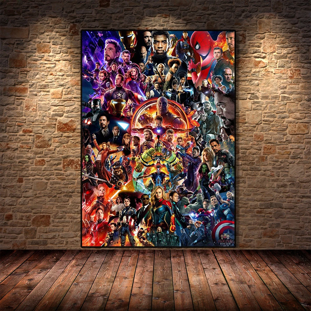 Постер Фильма Marvel мстители супергерой финал холст настенное Искусство Картина