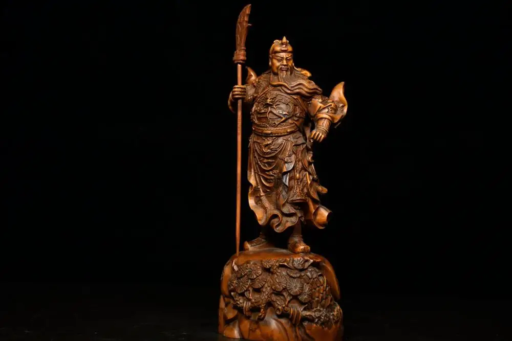 7" China Lucky Seikos Boxwood Guan Gong Statue Guanyu Gate God Statue God of War Wood Carving Guan Gong knife
7" China Lucky Seikos Boxwood Guan Gong Statue Guanyu Gate God Statue God of War Wood Carving Guan Gong knife