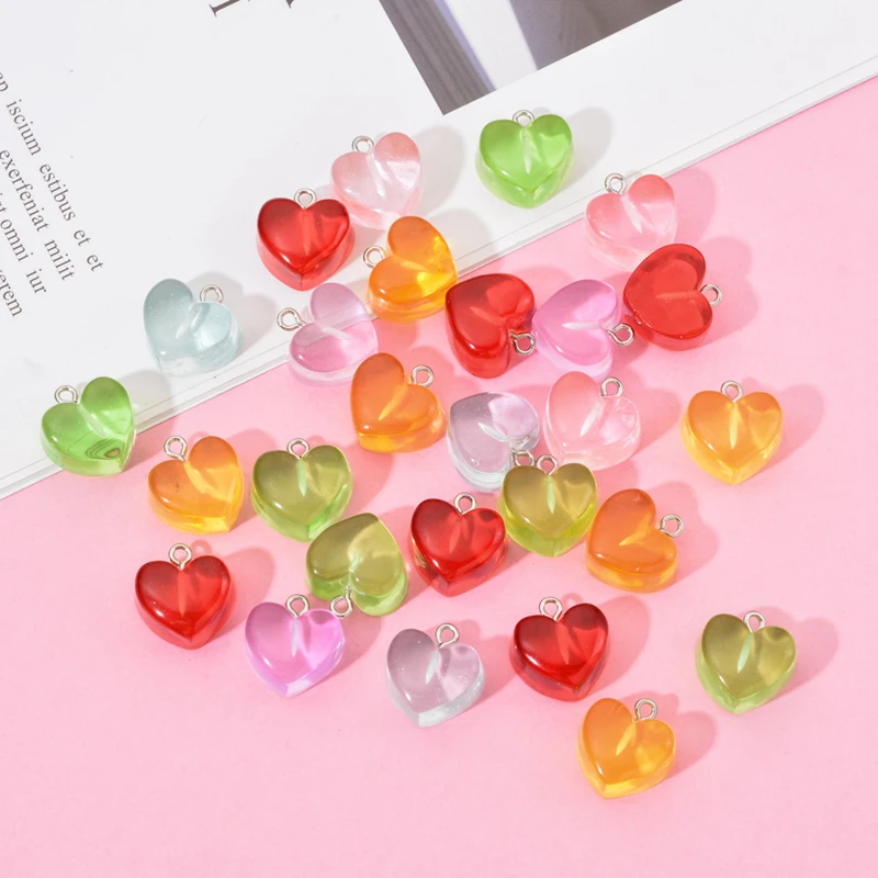 10pcs Multicolor Heart Charms Transparent Heart Resin Pendant Charm for Necklace Bracelet Earring Diy Jewelry Making Supplies
10pcs Multicolor Heart Charms Transparent Heart Resin Pendant Charm for Necklace Bracelet Earring Diy Jewelry Making Supplies