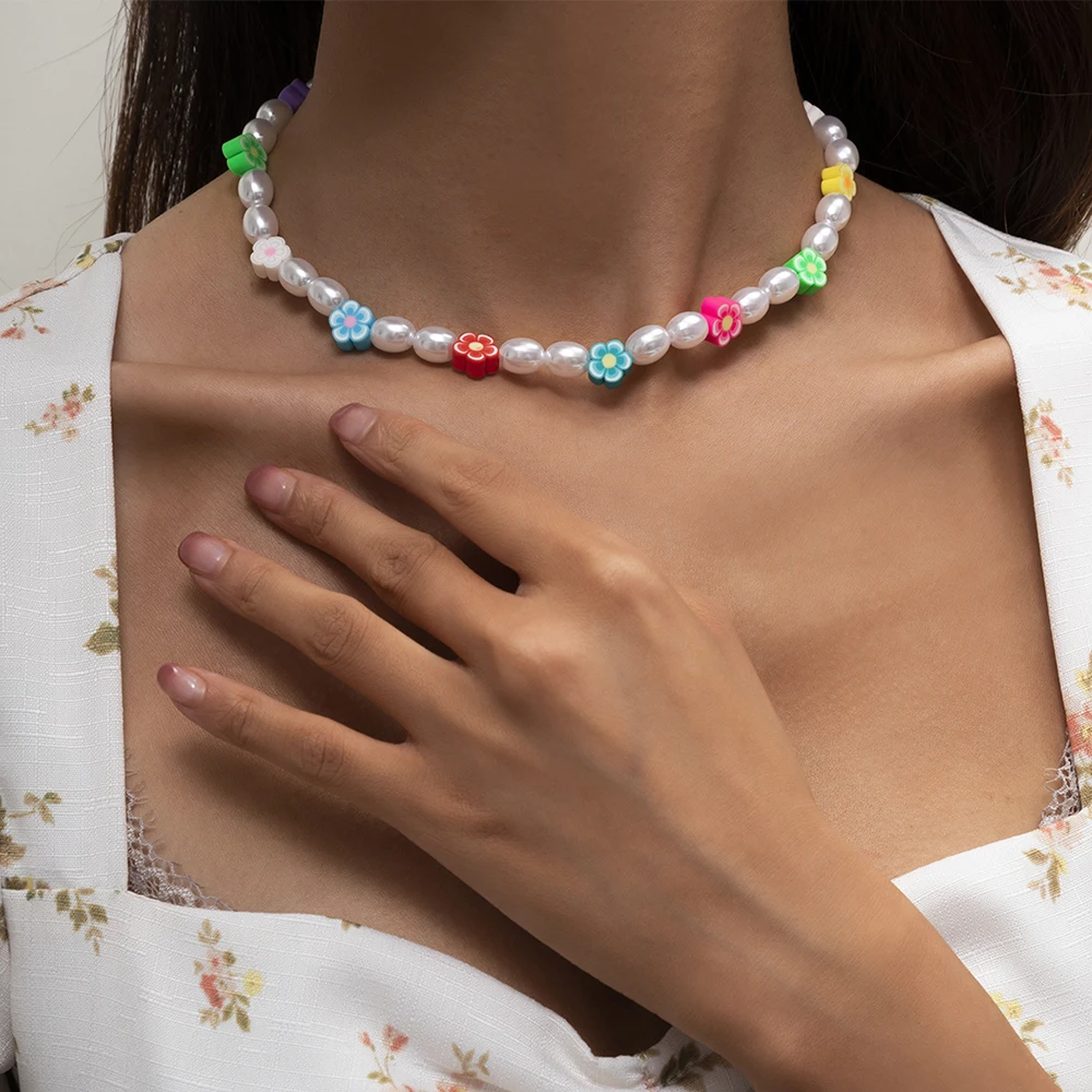 Lacteo Bohemian Acrylic Flower Imitation Pearls Asymmetric Clavicle Chain Choker Necklace Jewelry For Women Daily Life Gifts
Lacteo Bohemian Acrylic Flower Imitation Pearls Asymmetric Clavicle Chain Choker Necklace Jewelry For Women Daily Life Gifts