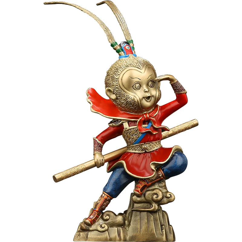 "Monkey King" ornaments are all copper, Monkey King, creative office desk craft decorations
"Monkey King" ornaments are all copper, Monkey King, creative office desk craft decorations