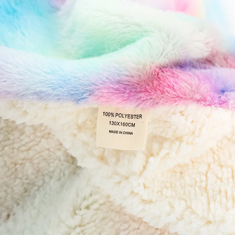 Rainbow Plush Super Soft Blanket Colorful Bedding Sofa Cover Furry Fuzzy Fur Warm Throw Cozy Couch Blanket for Winte
Rainbow Plush Super Soft Blanket Colorful Bedding Sofa Cover Furry Fuzzy Fur Warm Throw Cozy Couch Blanket for Winte