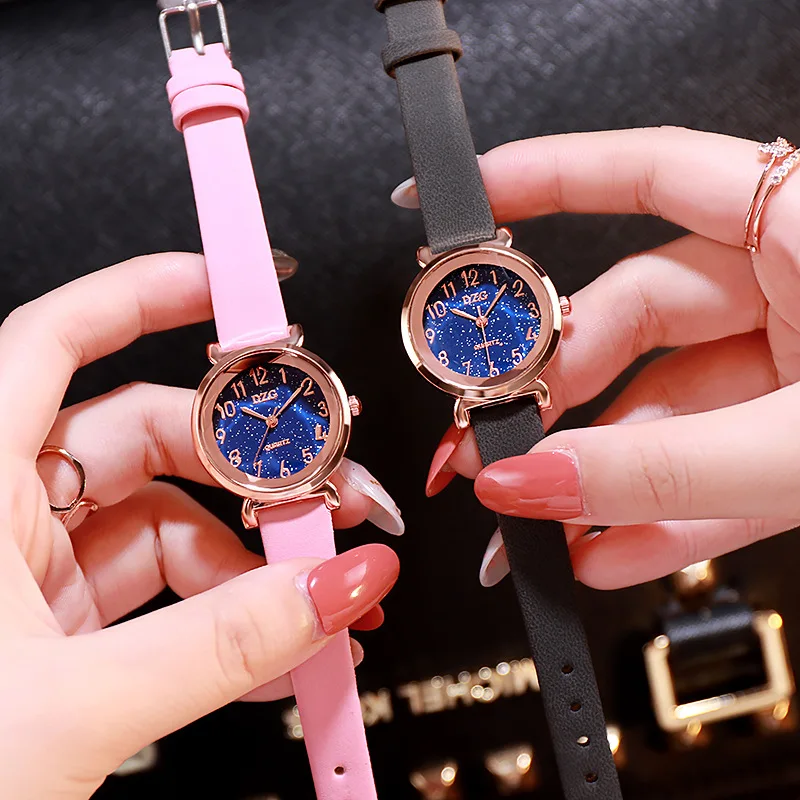 Luxury women's watch unisex starry sky frosted belt watch ladies embellished Roman scale leather watch Zegarek Damski
Luxury women's watch unisex starry sky frosted belt watch ladies embellished Roman scale leather watch Zegarek Damski
