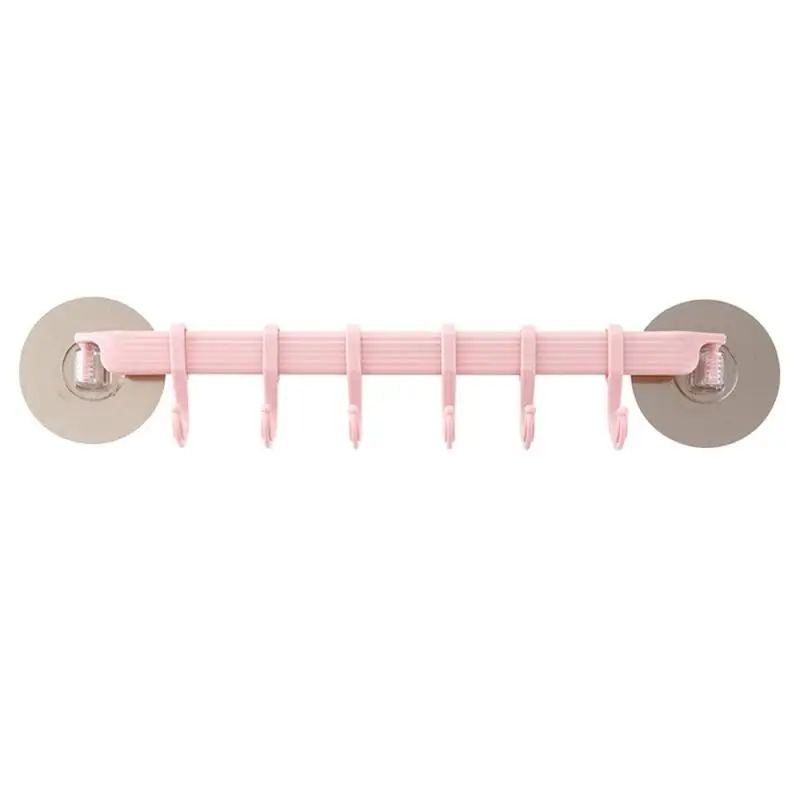 6 рядов крючков прочный клейкий крючок для подвешивания на стену кухни