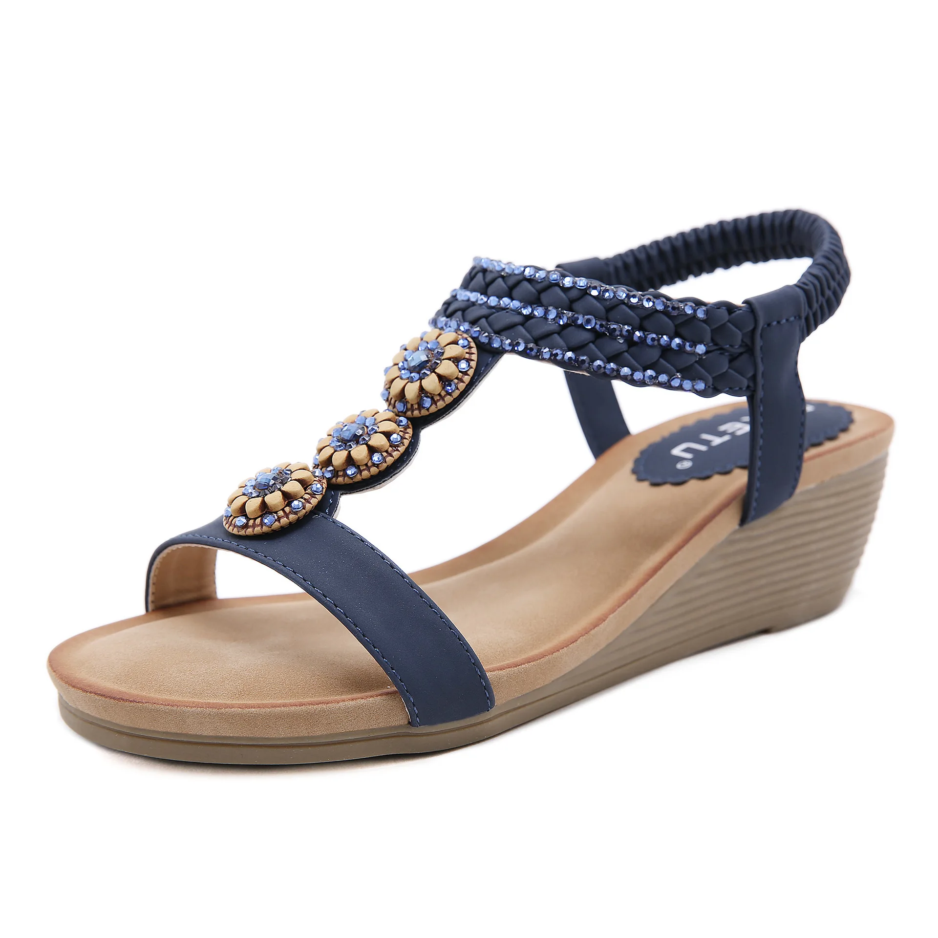 Bohemian Style Bead Rhinestone Wedge Sandals Women Casual High Heels Summer Shoes 2021 Sweet Girls Slip on Comfort Beach Sandals
Bohemian Style Bead Rhinestone Wedge Sandals Women Casual High Heels Summer Shoes 2021 Sweet Girls Slip on Comfort Beach Sandals