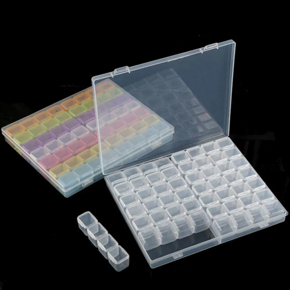 56Grid Transparent Plastic Storage Box For Diamond Mosaic Tool Box Bead Organizer Nail Rhinestones Storage Case
56Grid Transparent Plastic Storage Box For Diamond Mosaic Tool Box Bead Organizer Nail Rhinestones Storage Case
