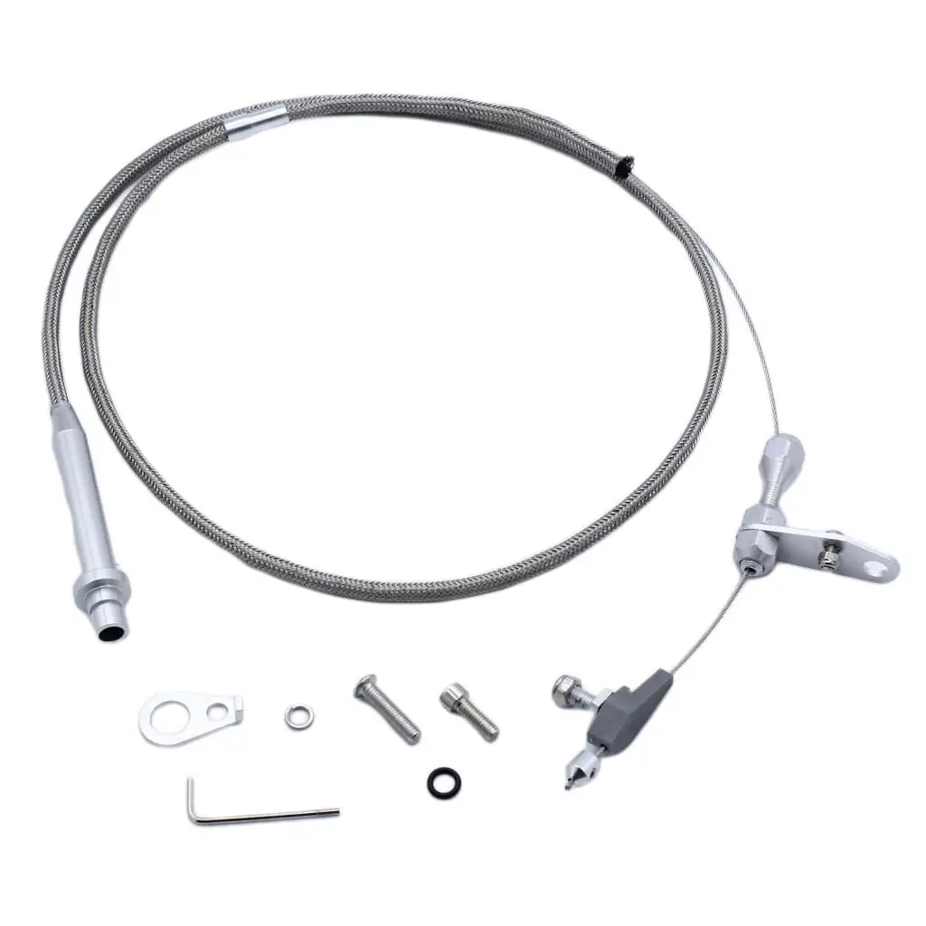 Replacement Throttle Cable Throttle Cable Kit Fits for Chevy Trans TH350, Brackets And Mounting Hardware Included
Replacement Throttle Cable Throttle Cable Kit Fits for Chevy Trans TH350, Brackets And Mounting Hardware Included