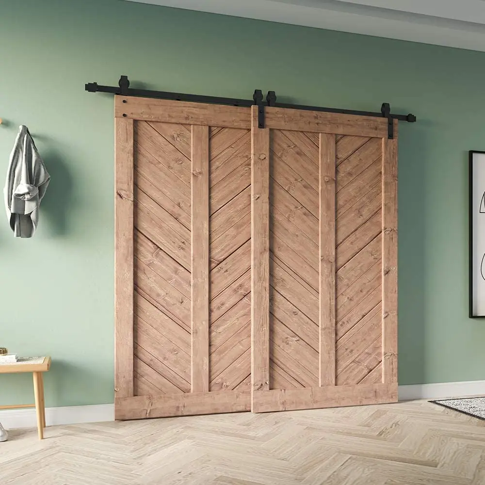 Gifsin 6.6FT 200CM Bypass Heavy Duty Sturdy Sliding Barn Door Hardware Kit for Double Door
Gifsin 6.6FT 200CM Bypass Heavy Duty Sturdy Sliding Barn Door Hardware Kit for Double Door