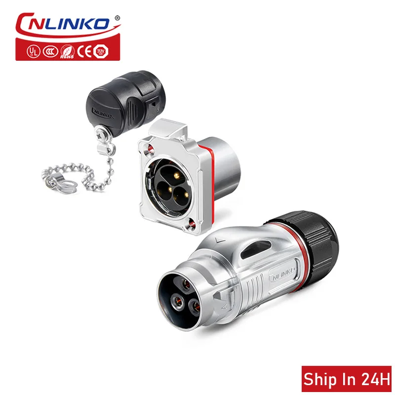 Cnlinko BD24 3pin aviation plug power supply waterproof connector IP67 waterproof connector for car medical tractor equipment
Cnlinko BD24 3pin aviation plug power supply waterproof connector IP67 waterproof connector for car medical tractor equipment