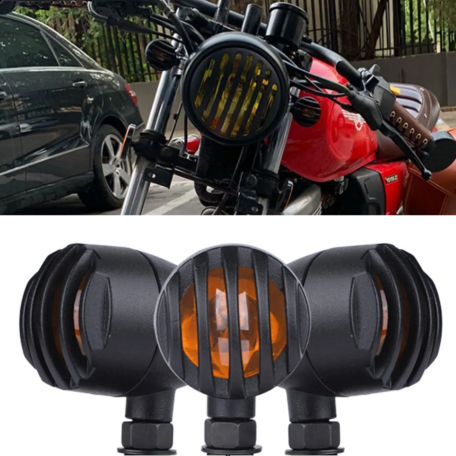 2/4PC Motorcycle Turn Signal Bullet Grille Indicator Blinker Light Lamp For Motorcycle for Honda for Kawasaki for Suzuki for BMW
2/4PC Motorcycle Turn Signal Bullet Grille Indicator Blinker Light Lamp For Motorcycle for Honda for Kawasaki for Suzuki for BMW