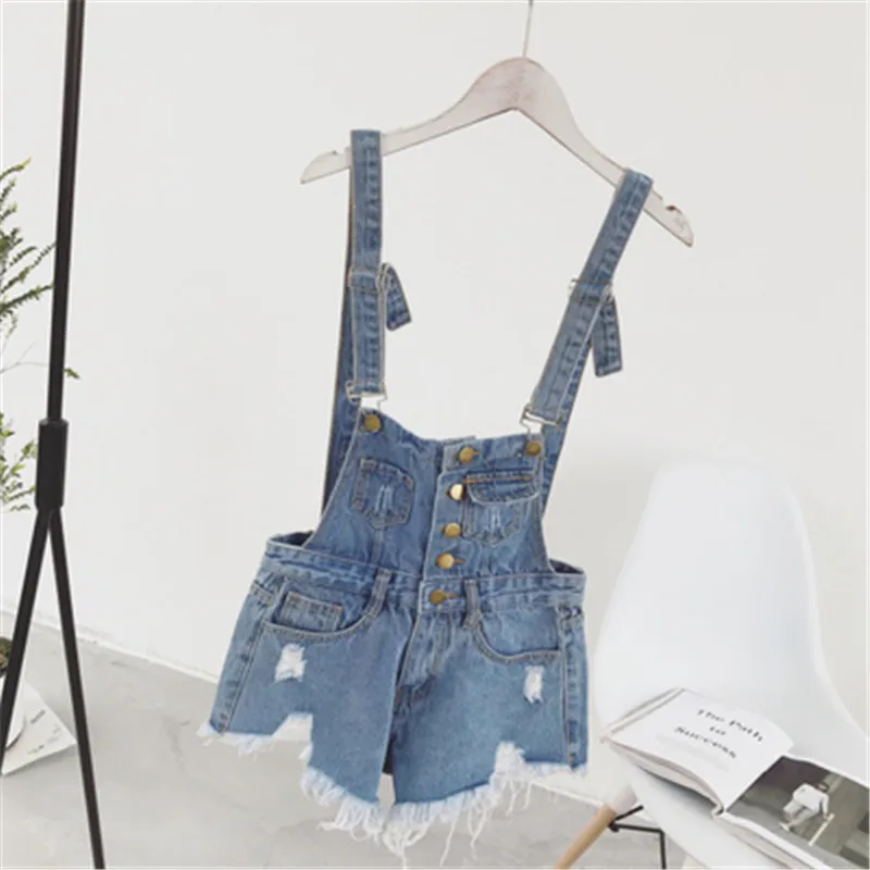 Женские джинсовые комбинезоны Salopette комплект одежды лямки хлопковые короткие