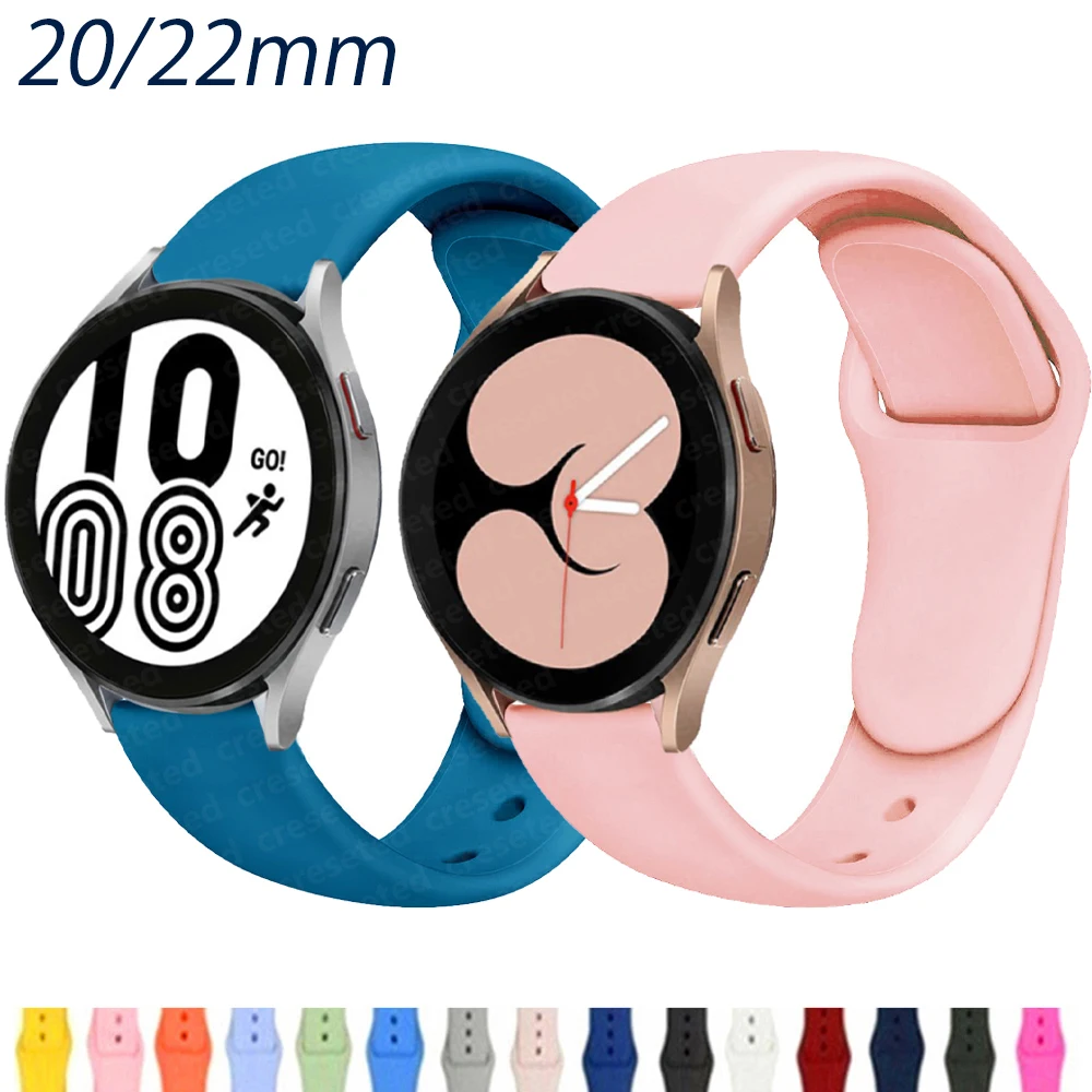 20mm watch strap For Samsung Galaxy Watch 4 Classic 46mm 42mm smartwatch Silicone Sports Bracelet 22mm watchband
20mm watch strap For Samsung Galaxy Watch 4 Classic 46mm 42mm smartwatch Silicone Sports Bracelet 22mm watchband