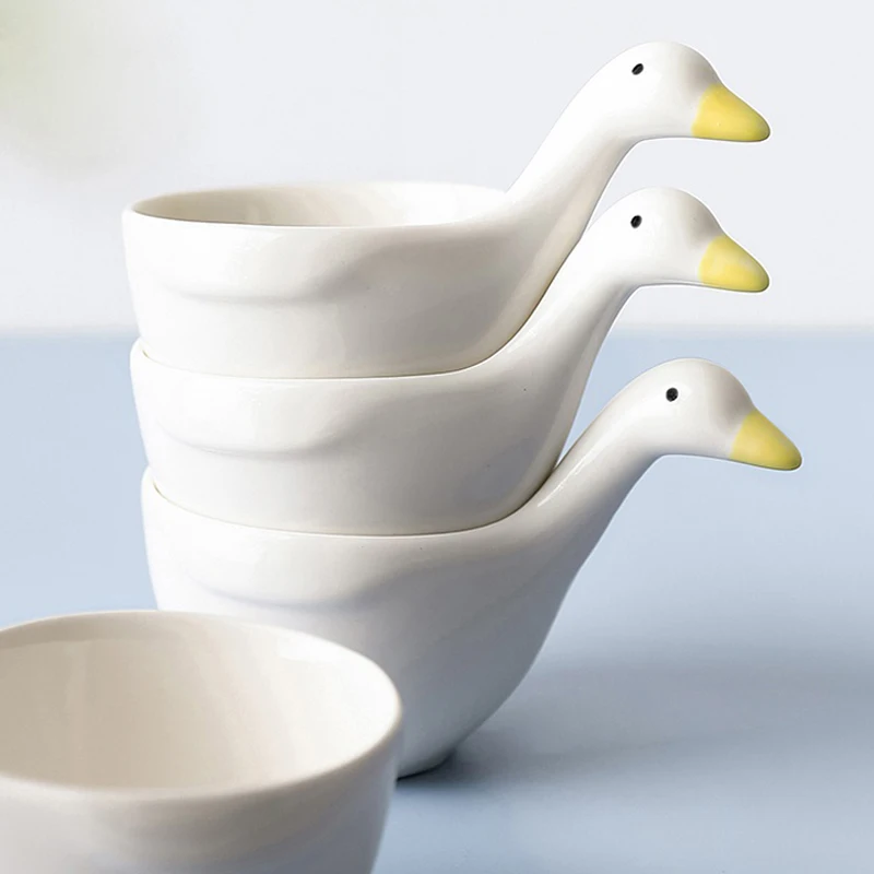Cute Duck Bowls White Porcelain Cartoon Soy Condiment Dishes Ceramic Snack Seasoning Plates Kitchen Tableware Tomatio Sauce Dish
Cute Duck Bowls White Porcelain Cartoon Soy Condiment Dishes Ceramic Snack Seasoning Plates Kitchen Tableware Tomatio Sauce Dish