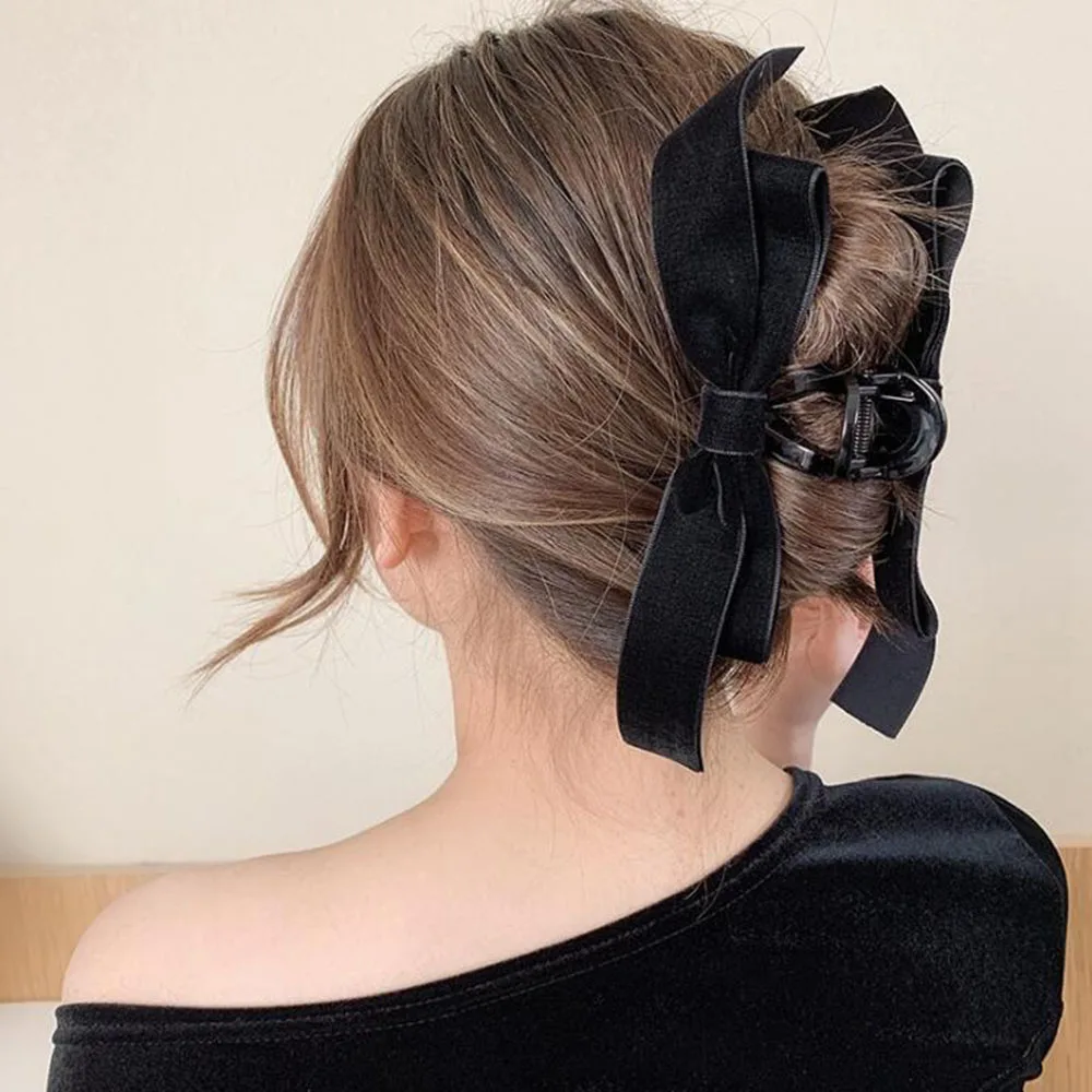 New Elegant Bow Hair Claws For Women Girls Large Grab Clips Shark Clip Headdress Hairpin Hairstyle Makeup Hair Accessories
New Elegant Bow Hair Claws For Women Girls Large Grab Clips Shark Clip Headdress Hairpin Hairstyle Makeup Hair Accessories
