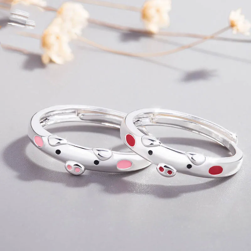 Foydjew New Silver-plated Rings Couple Student Cute Little Pig Zodiac Animal Adjustable Open Ring Creative Glue Dripping Jewelry
Foydjew New Silver-plated Rings Couple Student Cute Little Pig Zodiac Animal Adjustable Open Ring Creative Glue Dripping Jewelry