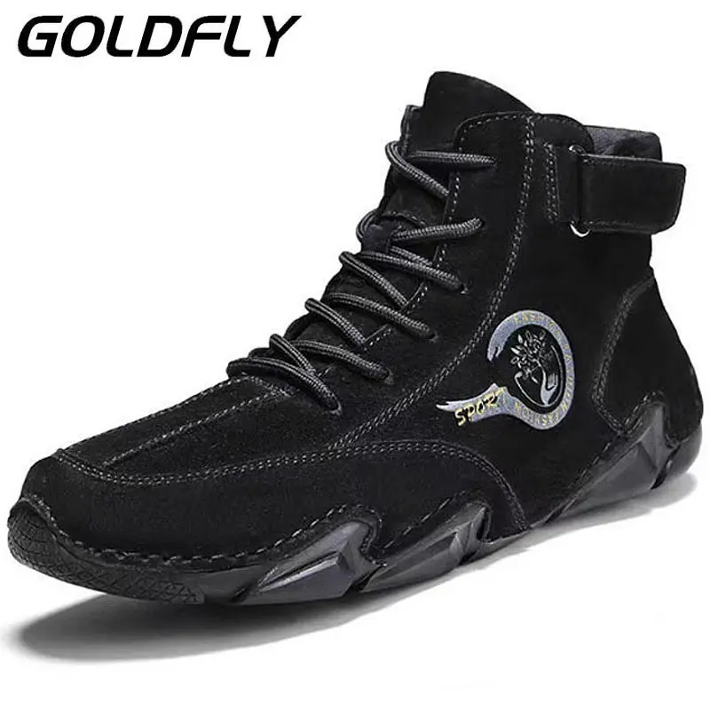 Мужские ботинки из хлопка, новинка, повседневная обувь средней высоты, модная обувь, кожаные ботинки на плоской подошве, мужская обувь, Осен... 
Мужские ботинки из хлопка, новинка, повседневная обувь средней высоты, модная обувь, кожаные ботинки на плоской подошве, мужская обувь, Осен...