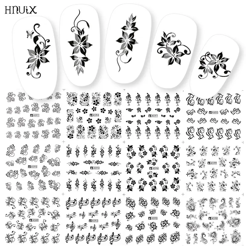 HNUIX1 2 Designs Nail Stickers Set Mixed Floral Geometric Sexy Girl Nail Art Water Transfer Decals Tattoos Sliders Manicure
HNUIX1 2 Designs Nail Stickers Set Mixed Floral Geometric Sexy Girl Nail Art Water Transfer Decals Tattoos Sliders Manicure