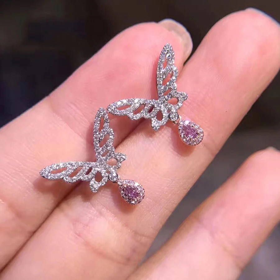 2021 Korean Fashion Jewelry New Luxury Design 925 Silver Cute Crystal Rhinestone Butterfly Earrings For Women Girls Gift
2021 Korean Fashion Jewelry New Luxury Design 925 Silver Cute Crystal Rhinestone Butterfly Earrings For Women Girls Gift
