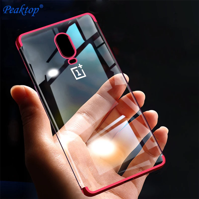 USLION гальванический мягкий прозрачный чехол для телефона Oneplus 7 Pro из ТПУ с