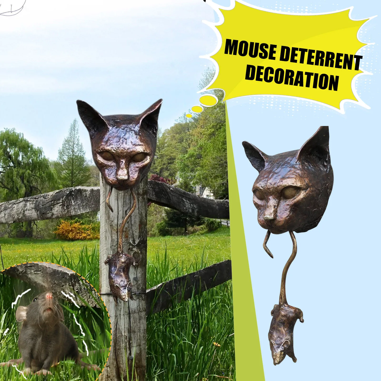 Garden Decoration Resin Cute Cat Crafts Pendant Statues Wall Art Miniature Figurines Cat Holding Mouse Pendant Accessories
Garden Decoration Resin Cute Cat Crafts Pendant Statues Wall Art Miniature Figurines Cat Holding Mouse Pendant Accessories