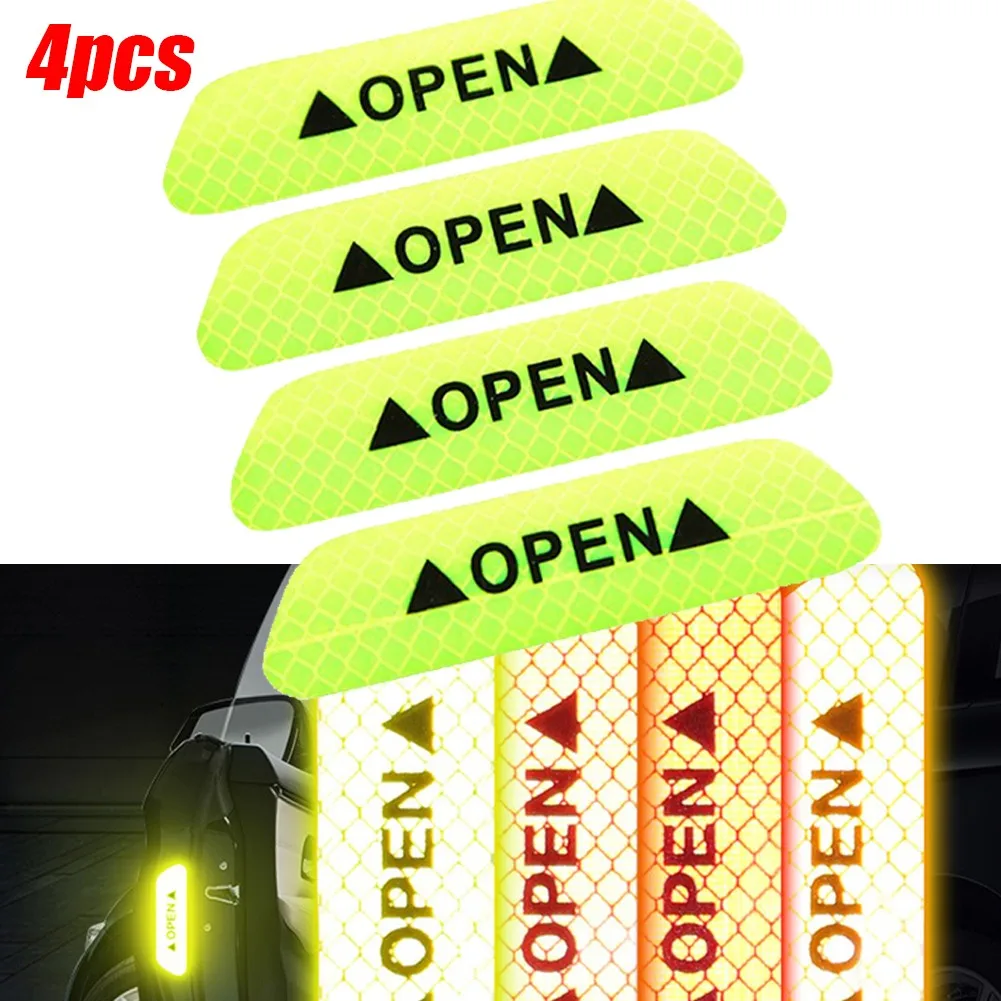 4pcs Fluorescent Car OPEN Reflective Strips Waterproof Warning Stickers Night Driving Safety Lighting Luminous Tapes Car Decals
4pcs Fluorescent Car OPEN Reflective Strips Waterproof Warning Stickers Night Driving Safety Lighting Luminous Tapes Car Decals