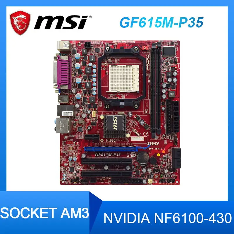 Материнская плата MSI GF615M-P35 DDR3 8 ГБ NVIDIA GeForce 6150SE SATA II USB 2,0 PCI-EX16 VGA Micro-ATX для AMD Phenom II X3 X4 процессоров
Материнская плата MSI GF615M-P35 DDR3 8 ГБ NVIDIA GeForce 6150SE SATA II USB 2,0 PCI-EX16 VGA Micro-ATX для AMD Phenom II X3 X4 процессоров