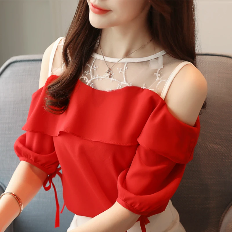 Womens Tops And Blouses Off Shoulder Top Ruffles Chiffon Blouse New Woman Blouses 2021 Short Sleeve Summer Blouse Women
Womens Tops And Blouses Off Shoulder Top Ruffles Chiffon Blouse New Woman Blouses 2021 Short Sleeve Summer Blouse Women