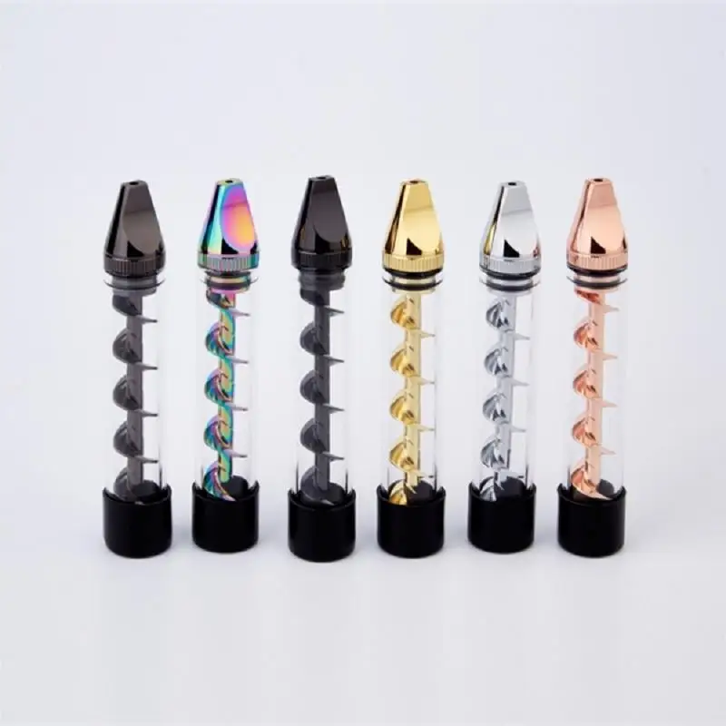 Portable Glass Spiral Orbit Pipe V12 Mini Twisty Glass Tips Smoking Cigarette Tobacco Tool Blunt Dry Herb Weed Pipe with Thimble
Portable Glass Spiral Orbit Pipe V12 Mini Twisty Glass Tips Smoking Cigarette Tobacco Tool Blunt Dry Herb Weed Pipe with Thimble
