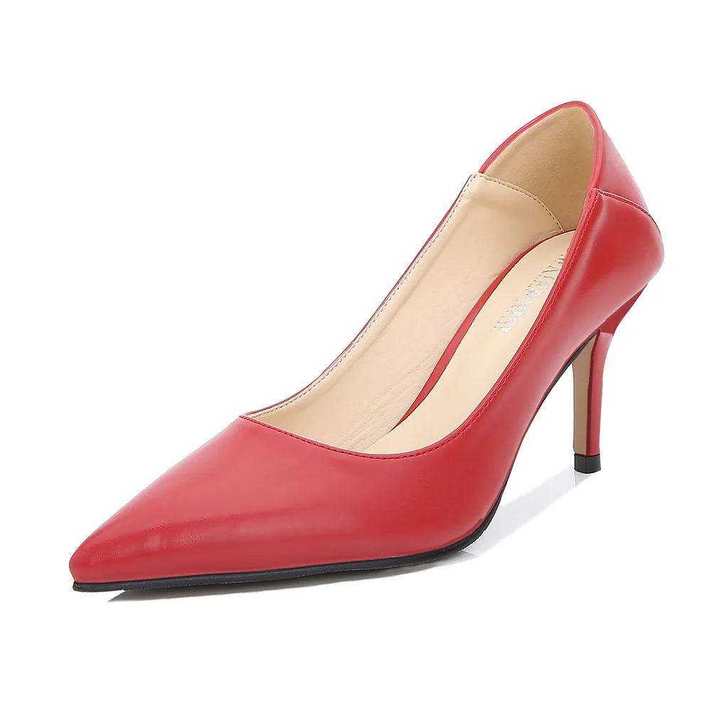 Women Pointed Toe Pumps Office Lady Woman Thin High Heels 7.5cm Elegant Women's Soft PU Leather Female Shoes Party 2020 Fashion
Women Pointed Toe Pumps Office Lady Woman Thin High Heels 7.5cm Elegant Women's Soft PU Leather Female Shoes Party 2020 Fashion