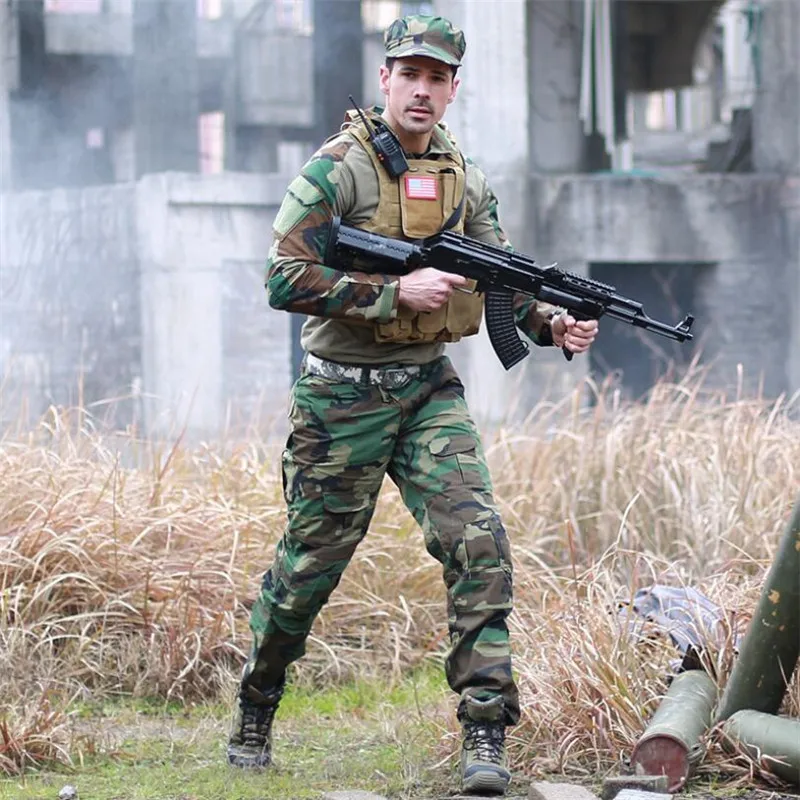 Military Tactical Uniform Quick-drying Breathable Camouflage Clothes Bomber Jacket Shirt Cargo Pant Suit Combat Assualt Clothing 
Military Tactical Uniform Quick-drying Breathable Camouflage Clothes Bomber Jacket Shirt Cargo Pant Suit Combat Assualt Clothing