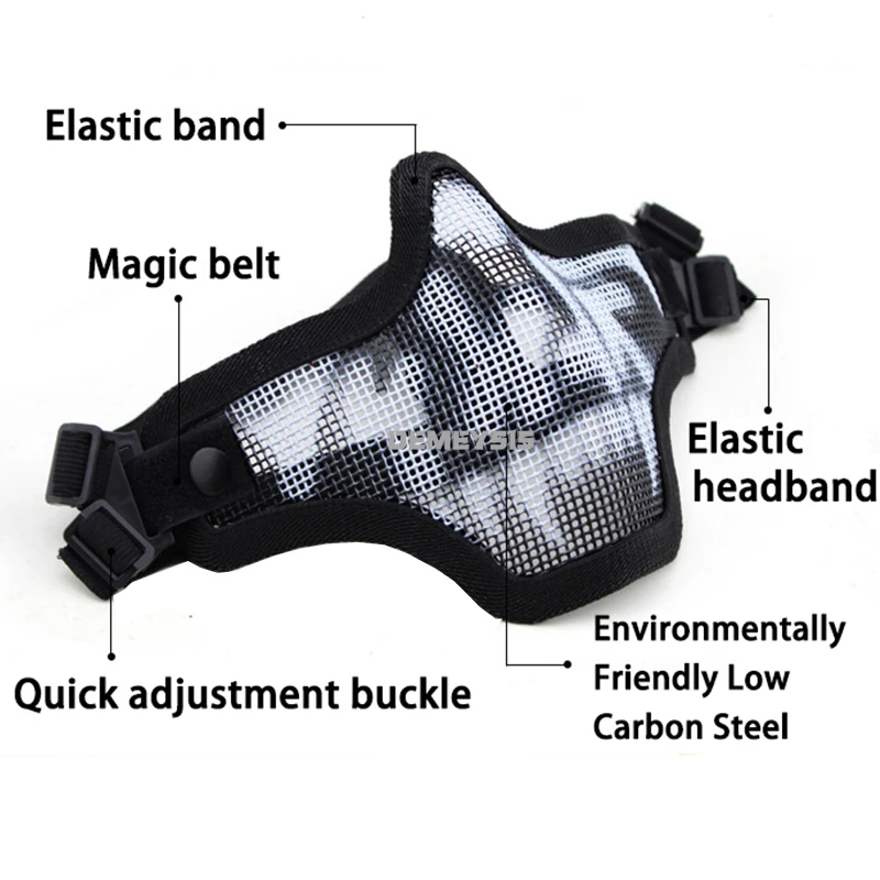 Tactical Military Mask Half Face Hunting Shooting Cs Army Combat Mask Breathable Training Airsoft Paintball Equipment Masks
Tactical Military Mask Half Face Hunting Shooting Cs Army Combat Mask Breathable Training Airsoft Paintball Equipment Masks