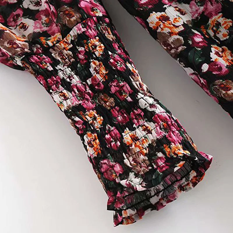 Za Women 2020 Fashion Floral Printed Midi Dress Elegant Long Sleeved Ruffle Dress Velvet Stitching Seam Long Dress For Women
Za Women 2020 Fashion Floral Printed Midi Dress Elegant Long Sleeved Ruffle Dress Velvet Stitching Seam Long Dress For Women