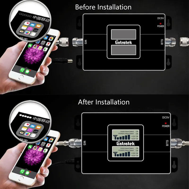 

lintratek Dual Band Repeater 2G 3G 4G GSM Cellular Amplifier 900 1800 2100 850 MHz LTE Signal Booster CDMA B5 UMTS WCDMA DCS