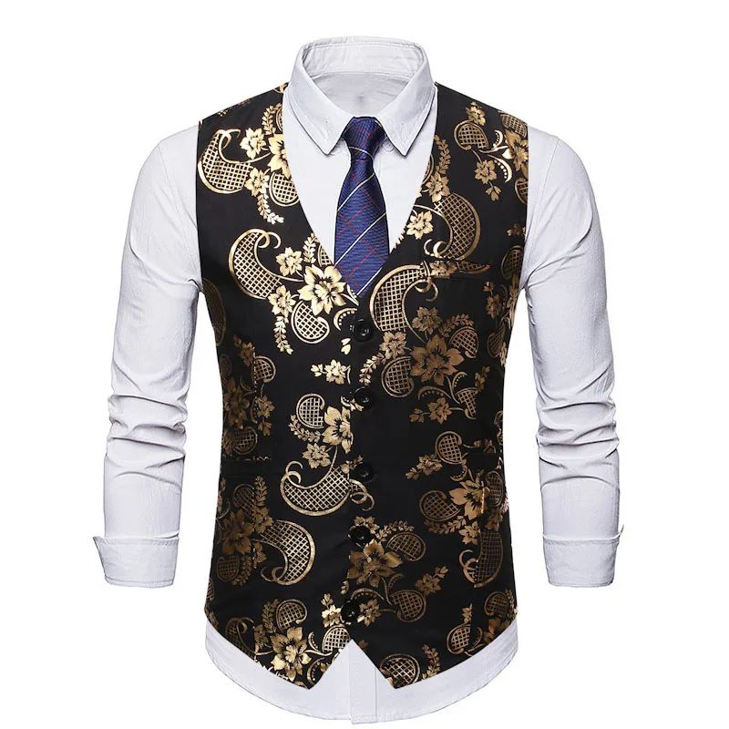 Black Steampunk Vest Men 2020 Shiny Gold Paisley Vest Waistcoat Men Business Wedding Tuxedo Vest Stage Singer Chaleco Hombre 3XL
Black Steampunk Vest Men 2020 Shiny Gold Paisley Vest Waistcoat Men Business Wedding Tuxedo Vest Stage Singer Chaleco Hombre 3XL