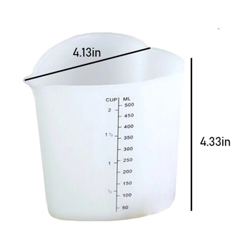 Baking Tools Silicone Measuring Cup Heat-resistant Measuring Cup Soft Measuring Cup Heart Shaped Silicone Measuring Cup 500ml
Baking Tools Silicone Measuring Cup Heat-resistant Measuring Cup Soft Measuring Cup Heart Shaped Silicone Measuring Cup 500ml