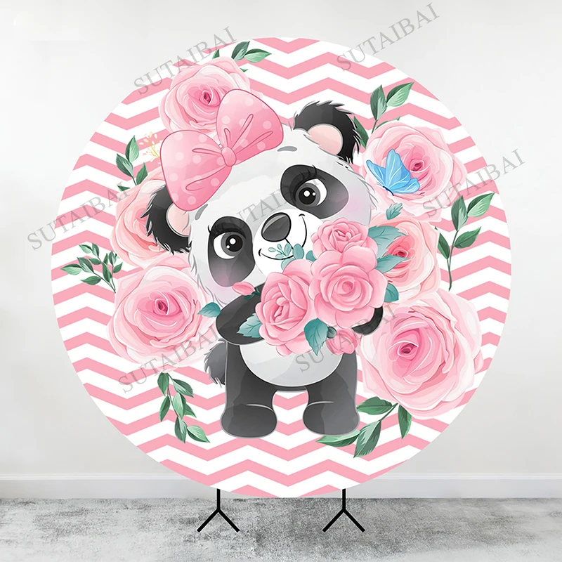 Pink Flower Cute Panda Circle Round Backdrop Cover Custom Baby Shower Background Kids Birthday Party Decor Table Banner vinyl
Pink Flower Cute Panda Circle Round Backdrop Cover Custom Baby Shower Background Kids Birthday Party Decor Table Banner vinyl