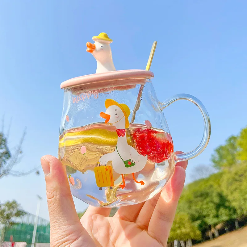 Cartoon Cute Refueling Duck Glass High Boron Silicon Office Creative Tea Cup Restaurant Coffee Mark Cup Glass Water Bottle
Cartoon Cute Refueling Duck Glass High Boron Silicon Office Creative Tea Cup Restaurant Coffee Mark Cup Glass Water Bottle