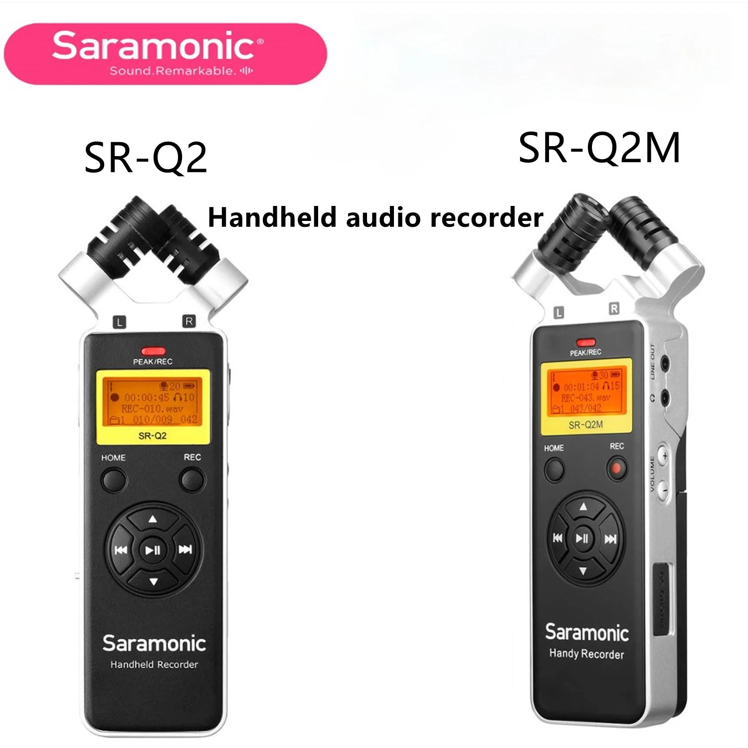 Saramonic SR-Q2 Handheld Stereo Audio Recorder with Built-in Stereo X/Y Microphone & LCD Display for Video, Filmmaking, Podcast 
Saramonic SR-Q2 Handheld Stereo Audio Recorder with Built-in Stereo X/Y Microphone & LCD Display for Video, Filmmaking, Podcast