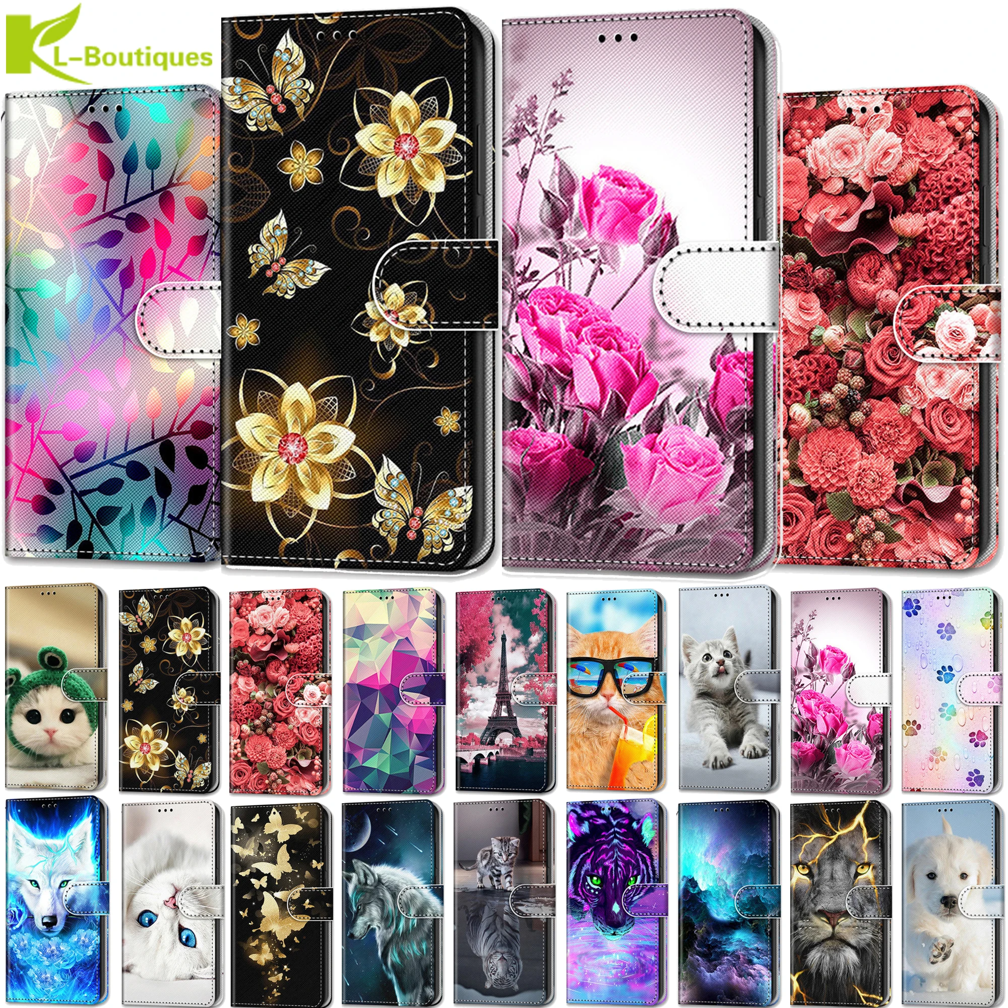 

S20 Plus case leather magnet flip etui for Samsung Galaxy S20 Plus A51 71 A20 E A30 50 S case wallet painted cover