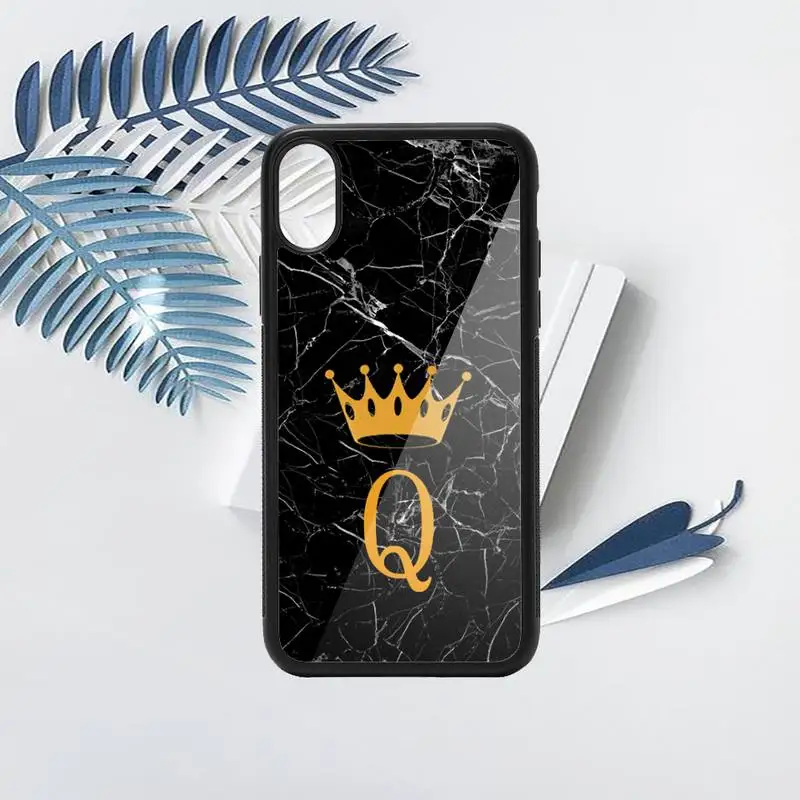 Custom name Letter Black Marble Gold crown Phone Case PC for iPhone 11 12 pro XS MAX 8 7 6 6S Plus X 5S SE 2020 XR
Custom name Letter Black Marble Gold crown Phone Case PC for iPhone 11 12 pro XS MAX 8 7 6 6S Plus X 5S SE 2020 XR