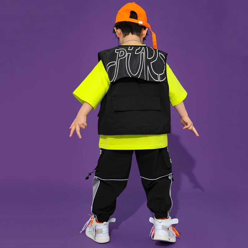 New Hip Hop Dance Outfit For Boys Cool Hiphop Vest Tops Pants Street Casual Rave Clothes Modern Ballroom Dancing Costume
New Hip Hop Dance Outfit For Boys Cool Hiphop Vest Tops Pants Street Casual Rave Clothes Modern Ballroom Dancing Costume