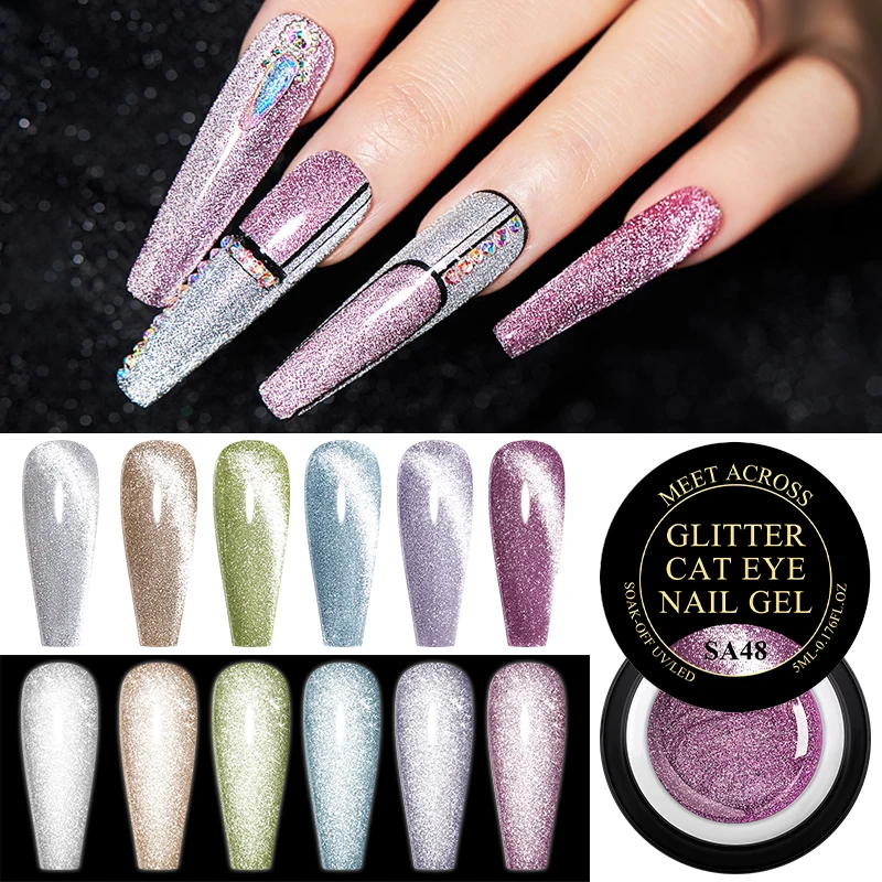 MEET ACROSS Reflective Crystal Spar Cat Eye Gel Nail Polish Semi Permanent Transparent Nail Art Varnish Soak Off Uv Top Gel
MEET ACROSS Reflective Crystal Spar Cat Eye Gel Nail Polish Semi Permanent Transparent Nail Art Varnish Soak Off Uv Top Gel